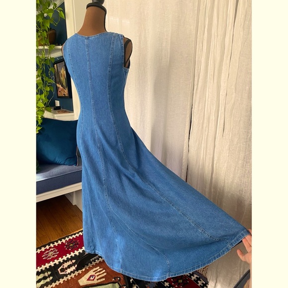 Vintage Denim Maxi Dress - Picture 3 of 5